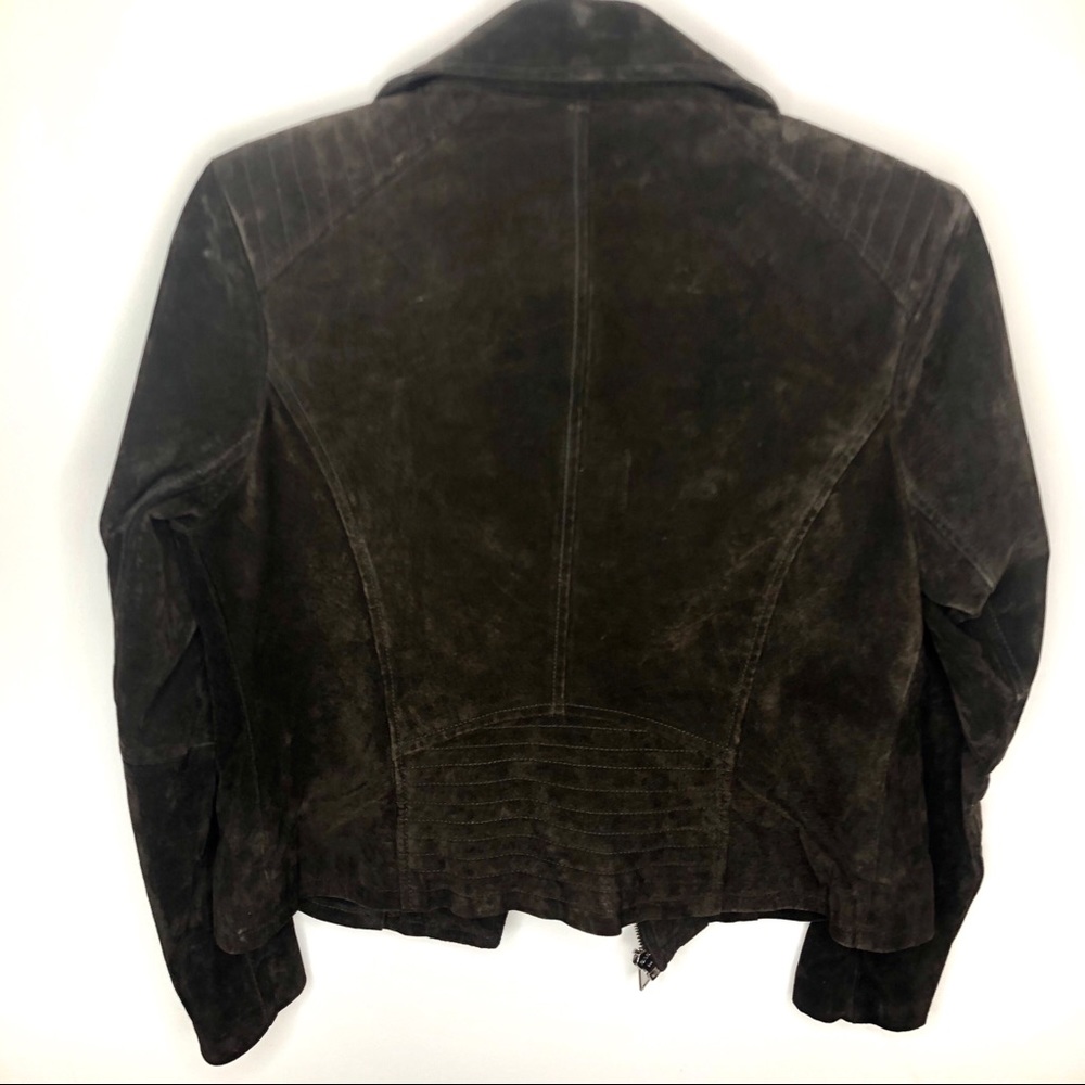 NWOT BCBGeneration Chocolate Suede Moto Jacket - Picture 5 of 7